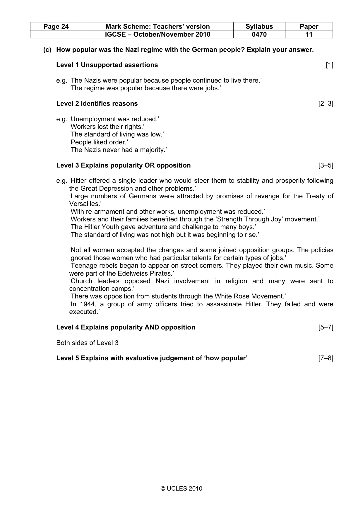 Mark scheme, page 24 of 54