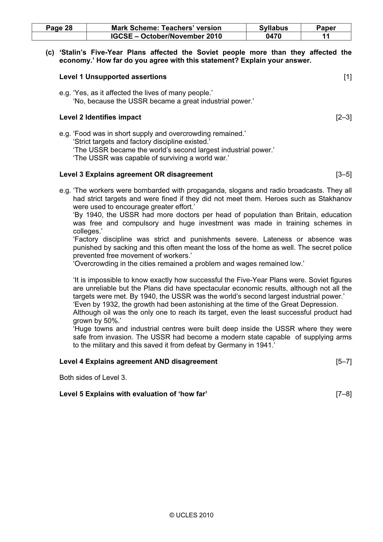 Mark scheme, page 28 of 54