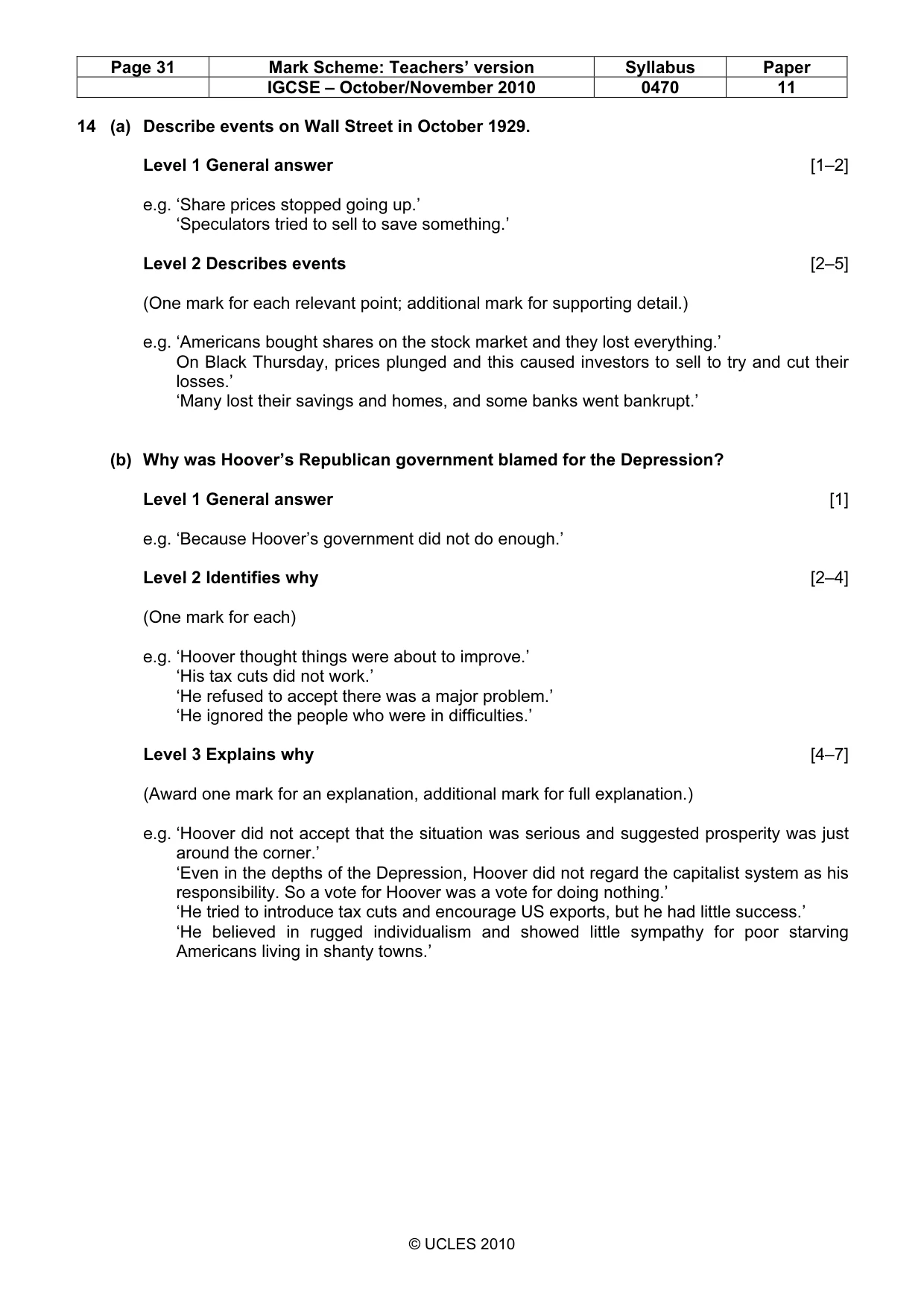 Mark scheme, page 31 of 54