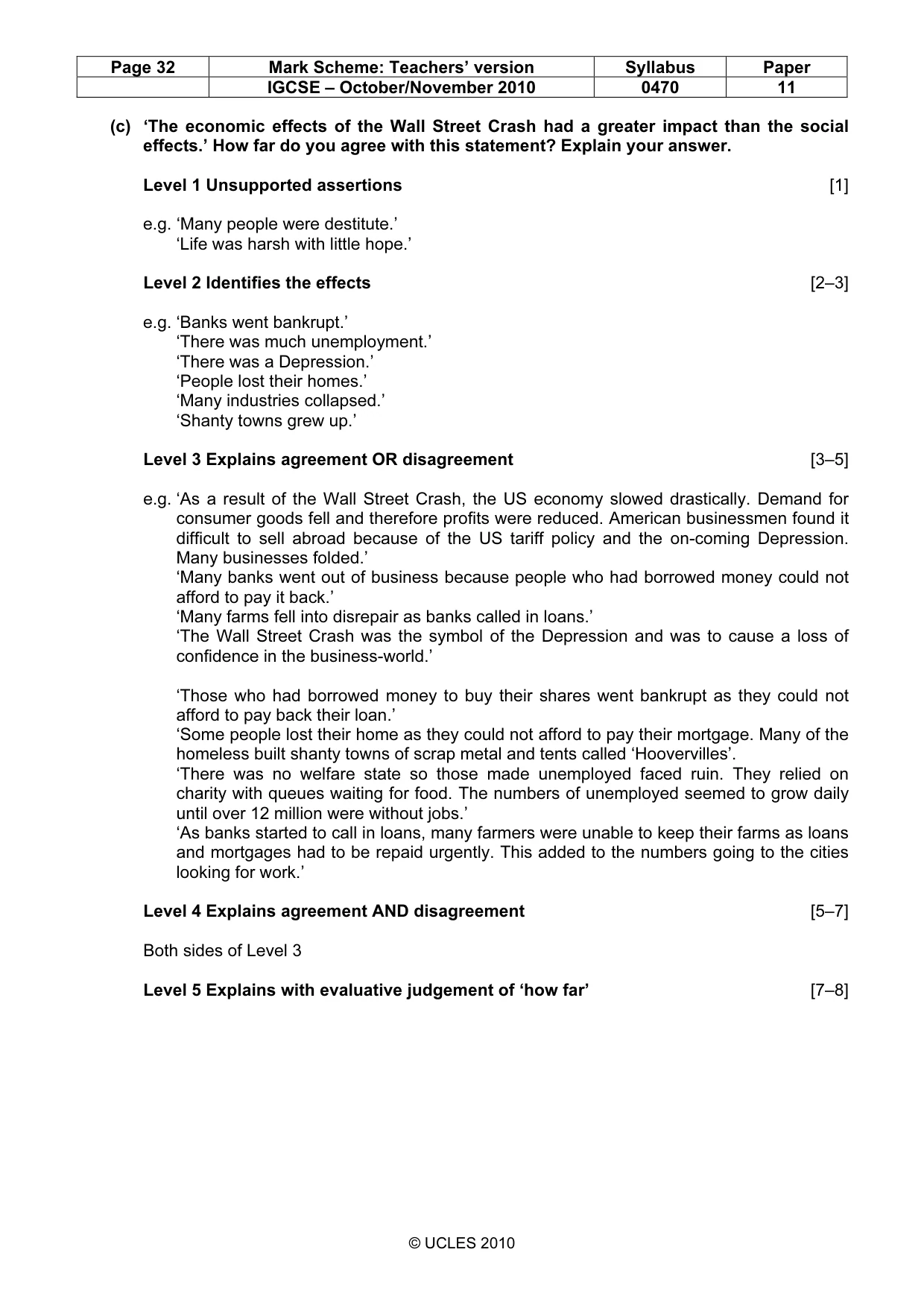 Mark scheme, page 32 of 54