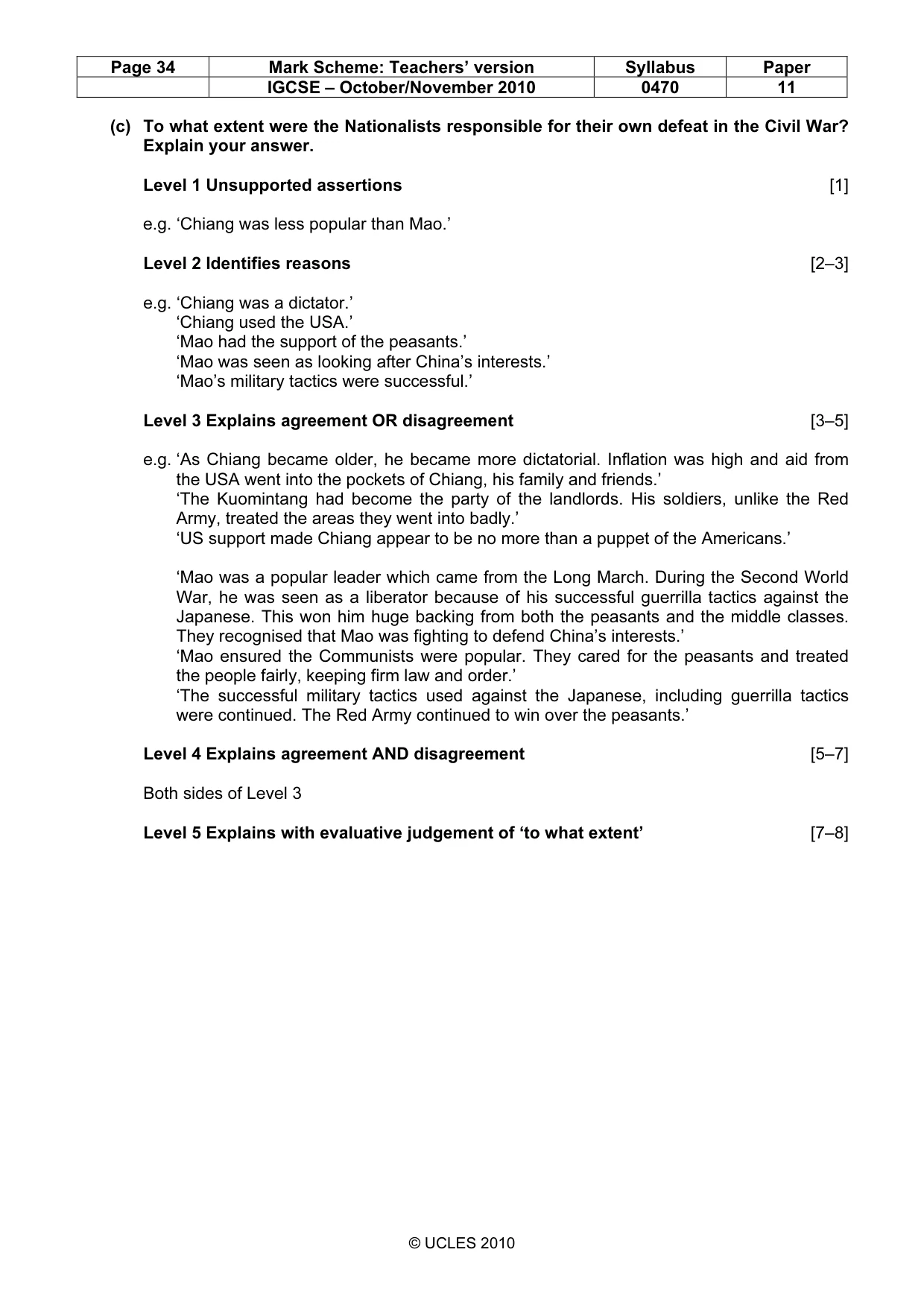 Mark scheme, page 34 of 54