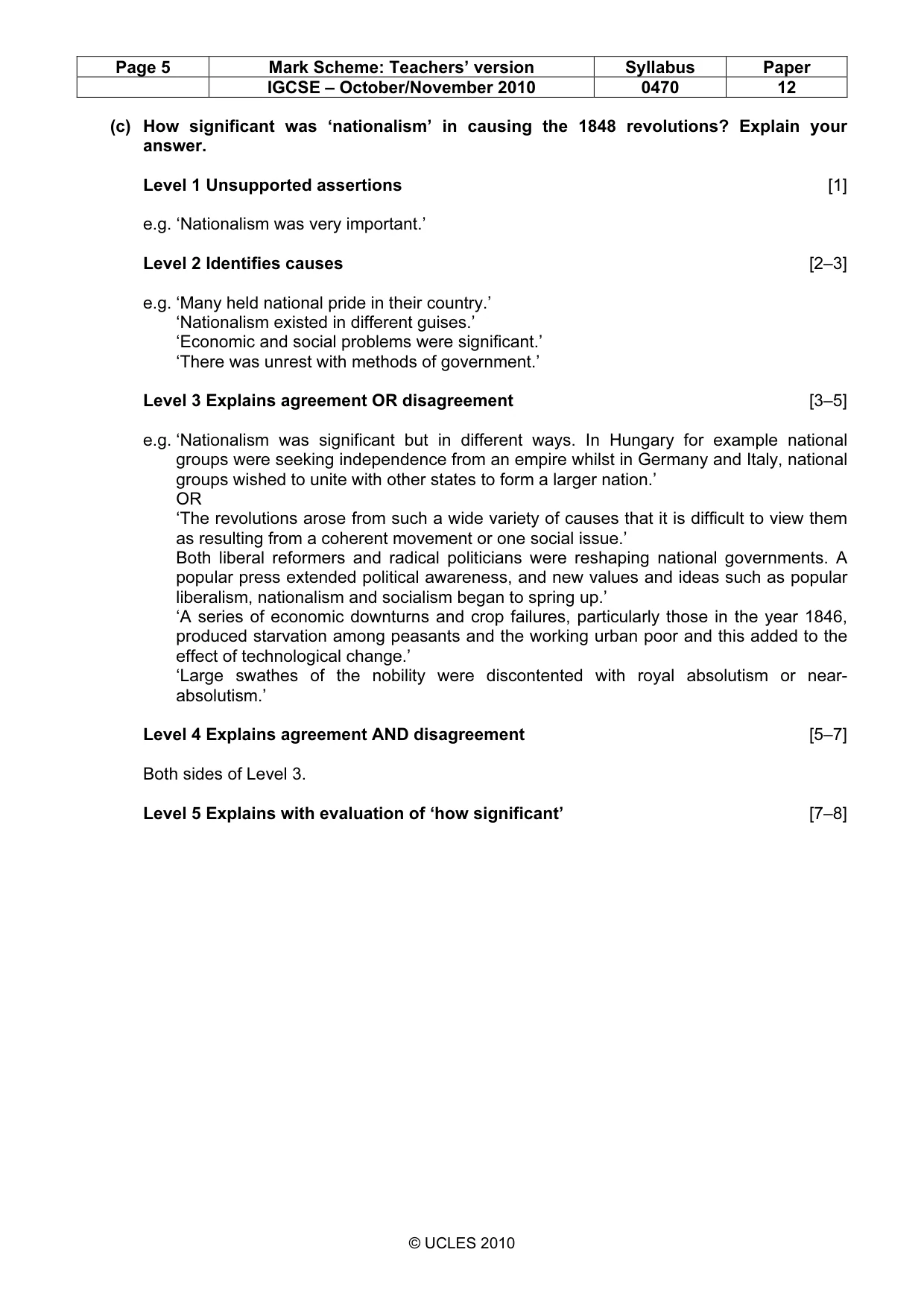 Mark scheme, page 5 of 53
