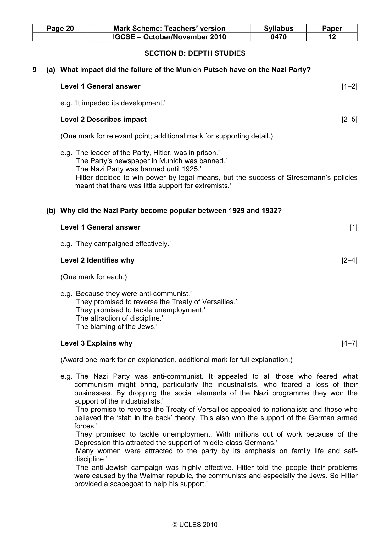 Mark scheme, page 20 of 53