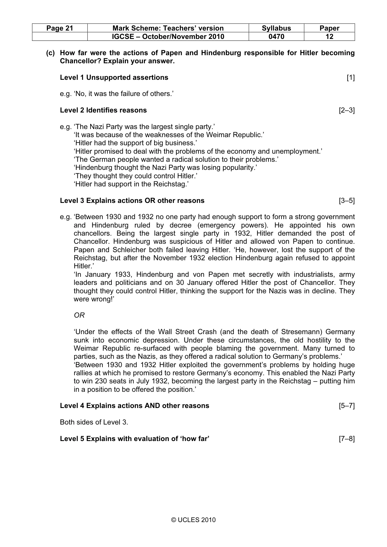 Mark scheme, page 21 of 53