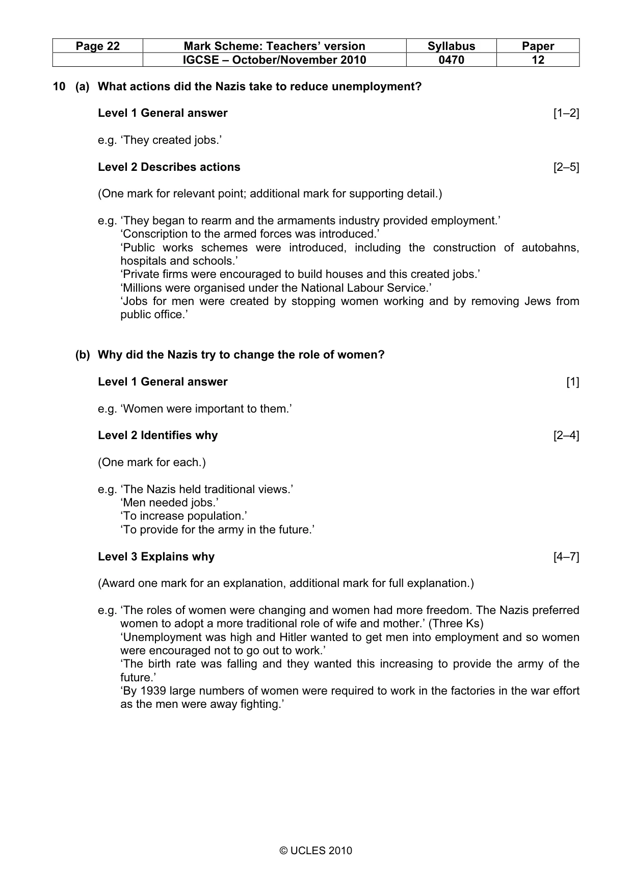 Mark scheme, page 22 of 53