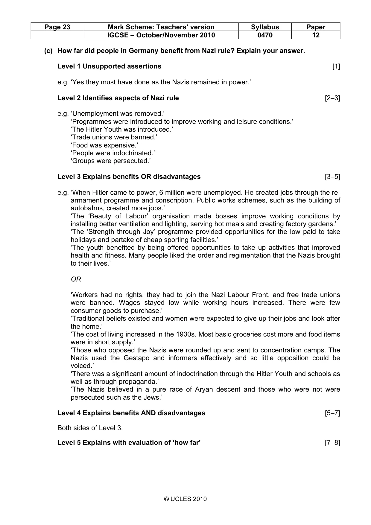 Mark scheme, page 23 of 53