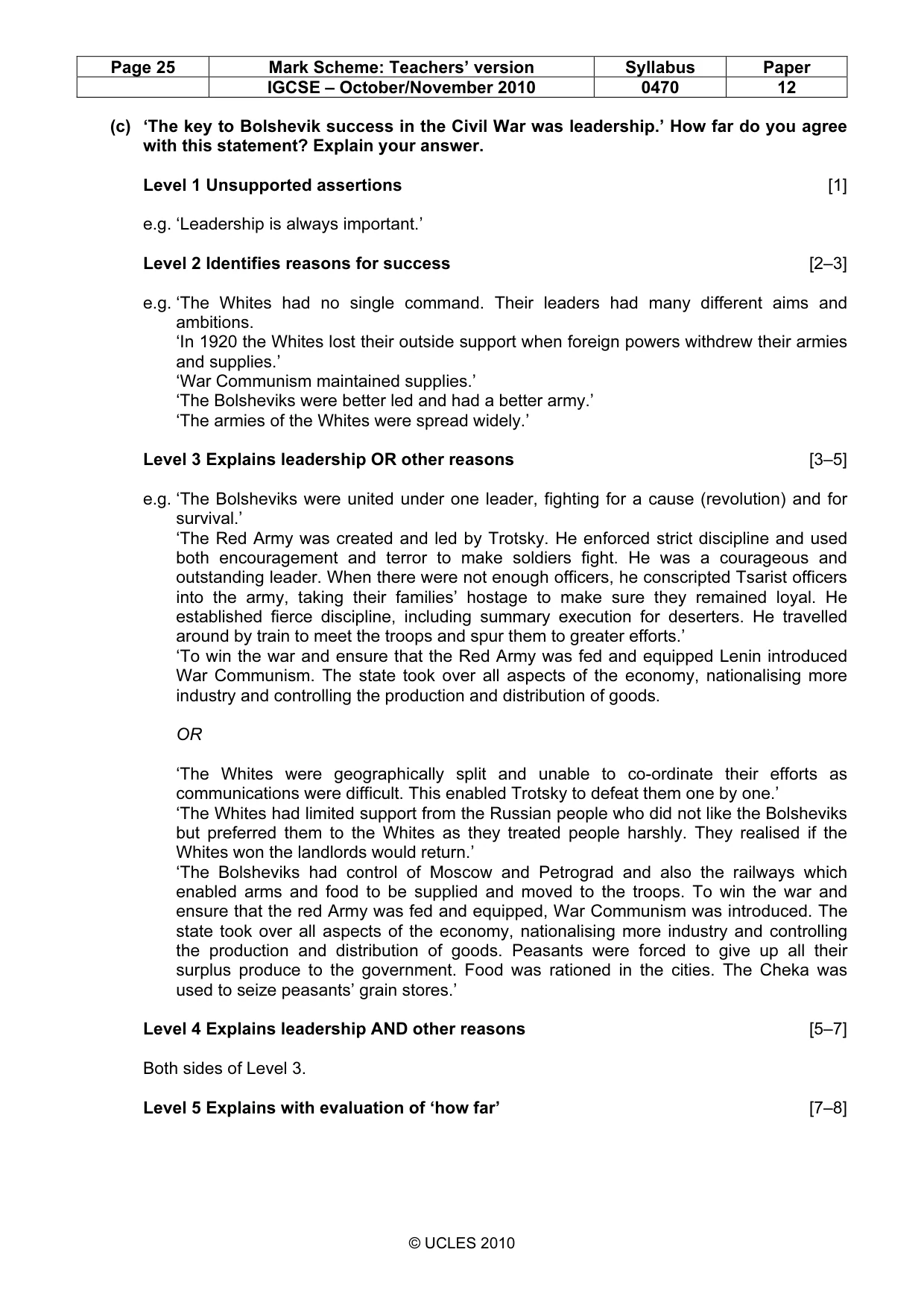 Mark scheme, page 25 of 53