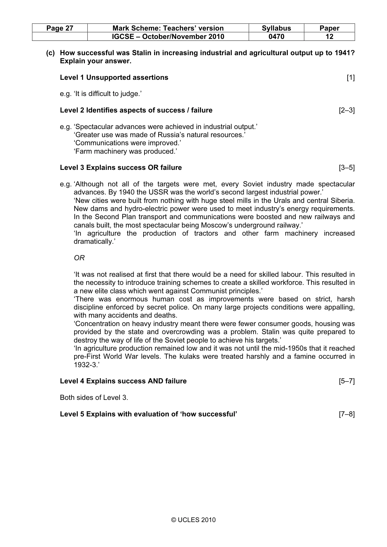 Mark scheme, page 27 of 53