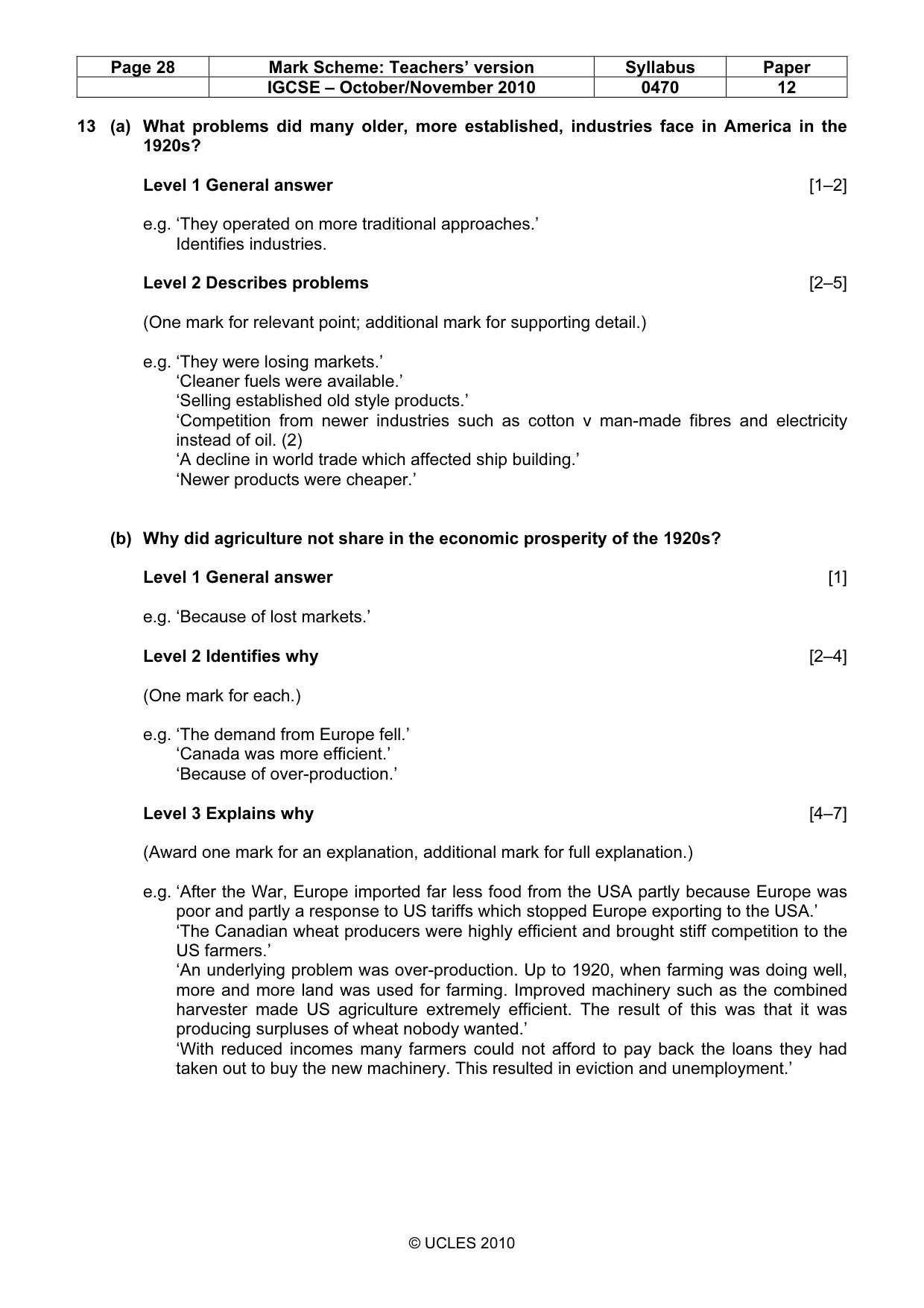 Mark scheme, page 28 of 53
