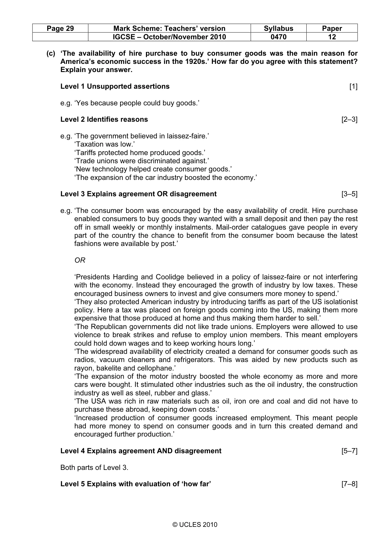 Mark scheme, page 29 of 53