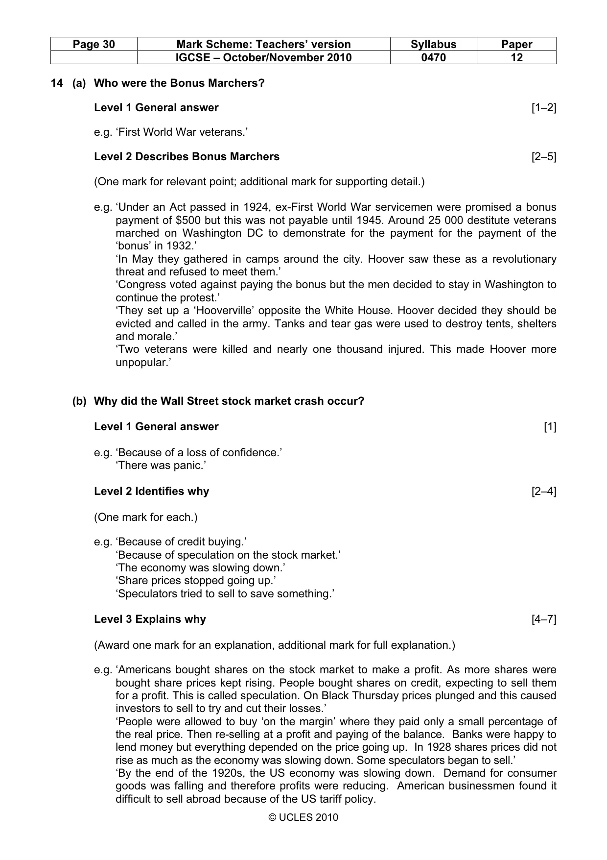 Mark scheme, page 30 of 53