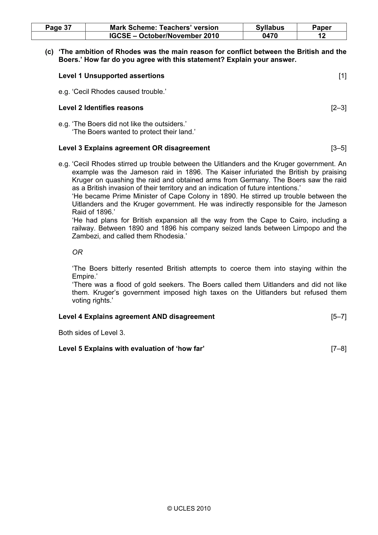 Mark scheme, page 37 of 53