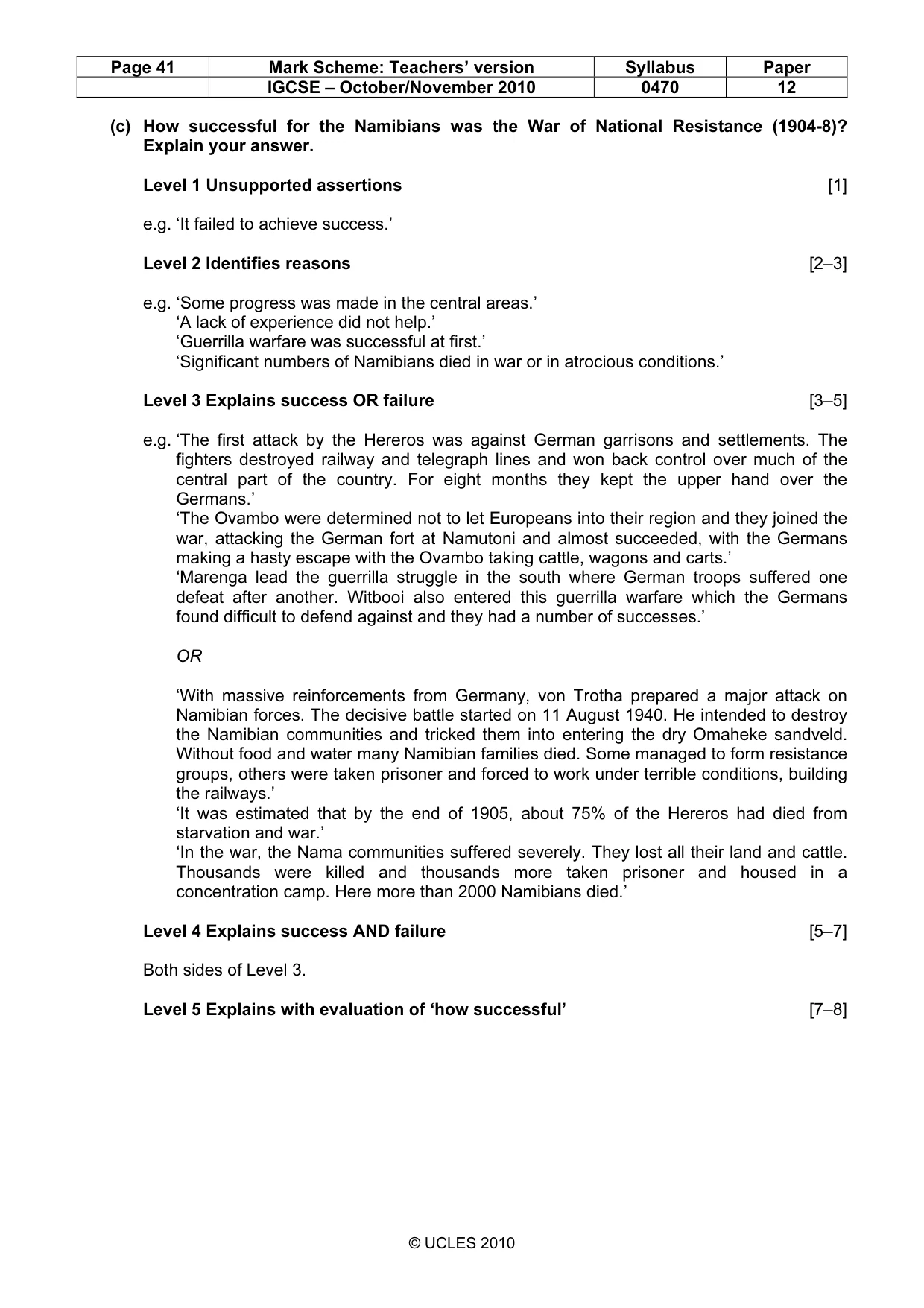 Mark scheme, page 41 of 53