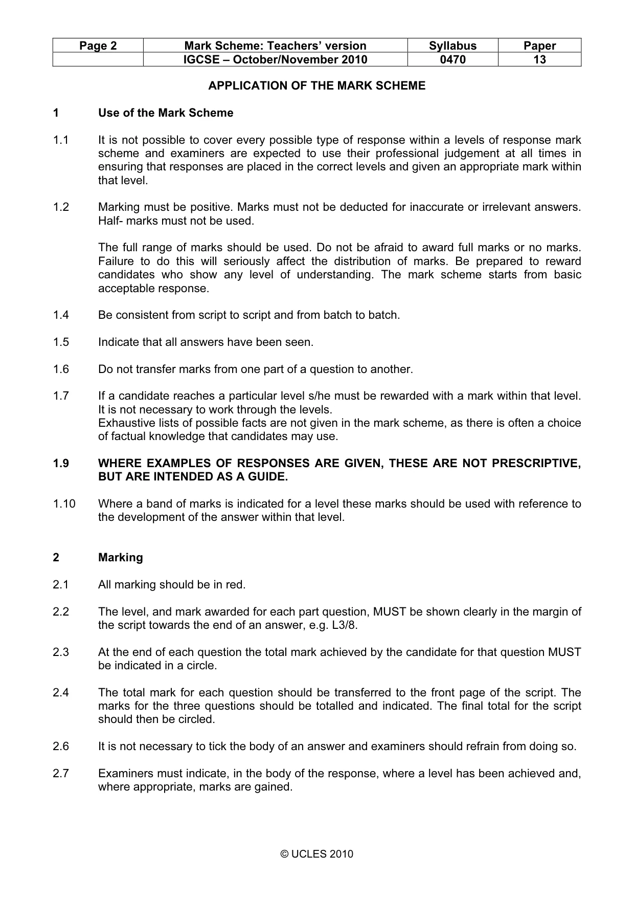 Mark scheme, page 2 of 53