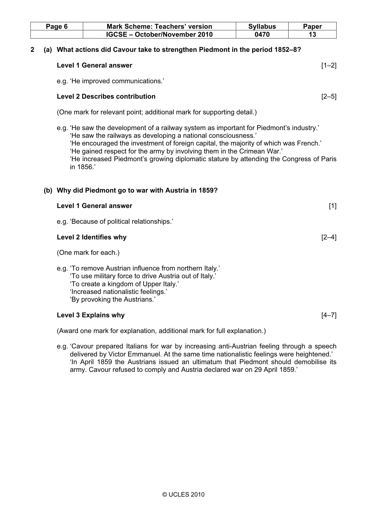 Mark scheme, page 6 of 53