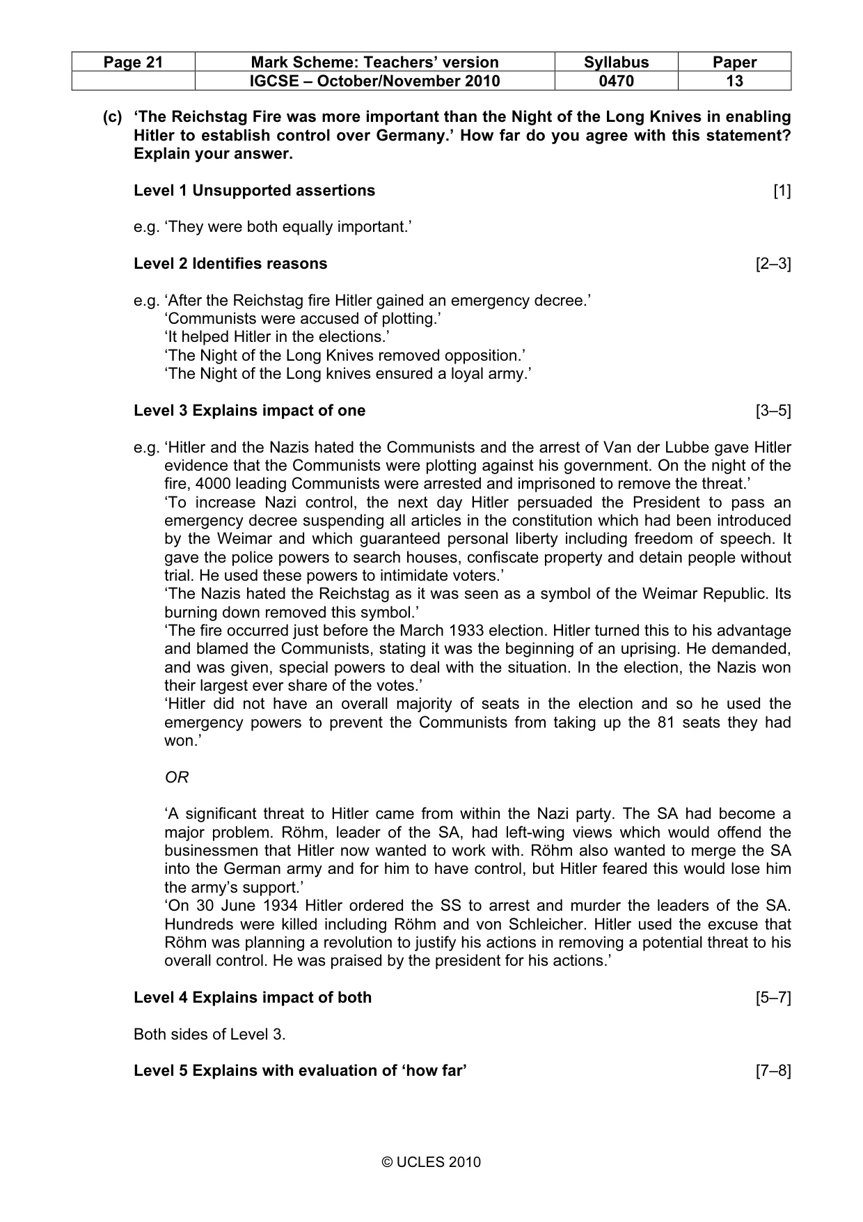 Mark scheme, page 21 of 53