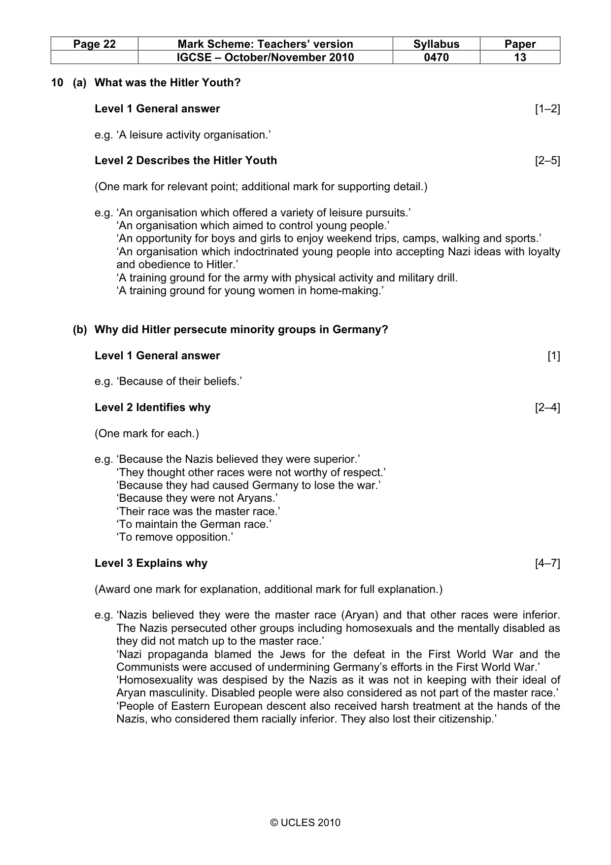 Mark scheme, page 22 of 53