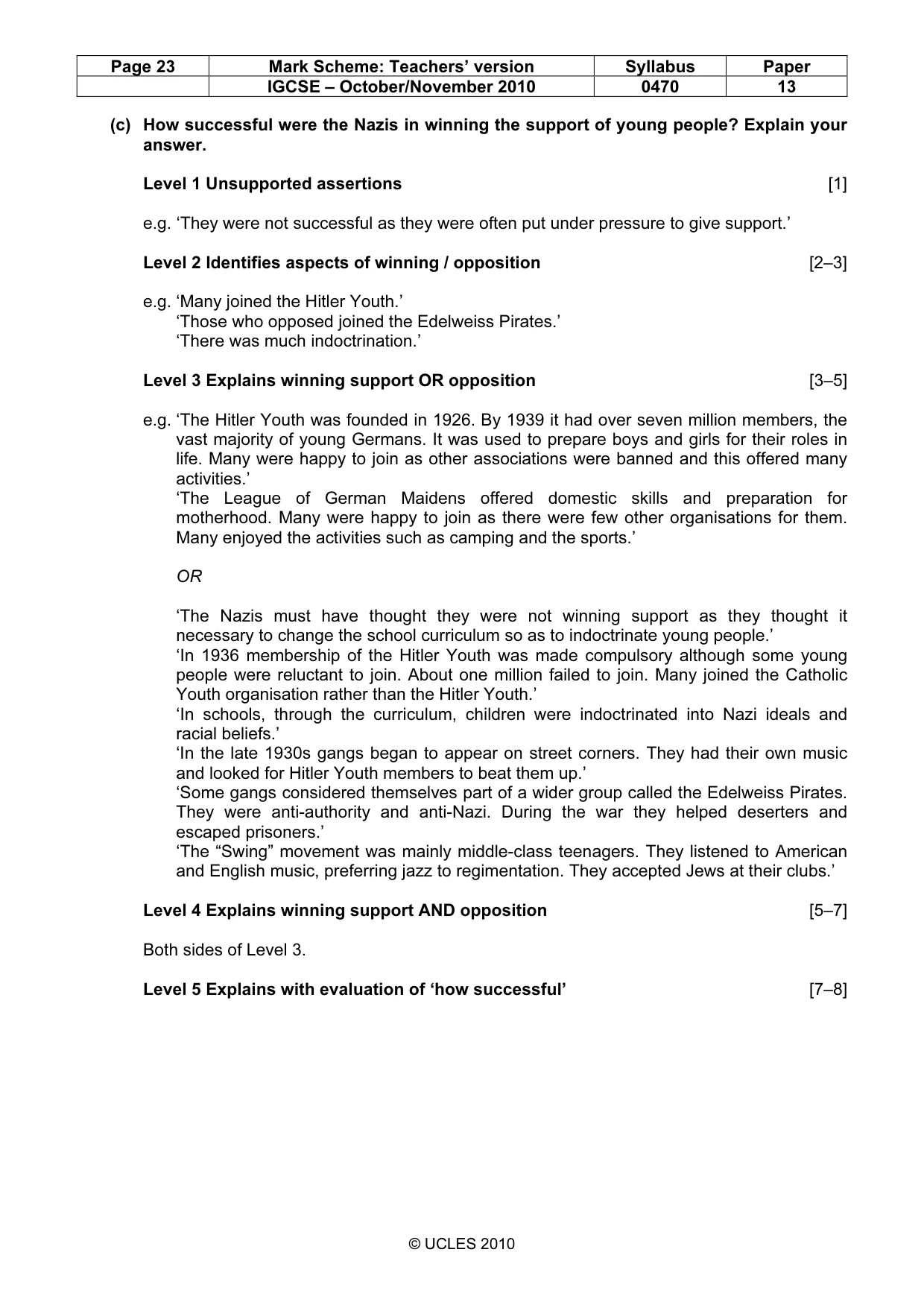 Mark scheme, page 23 of 53