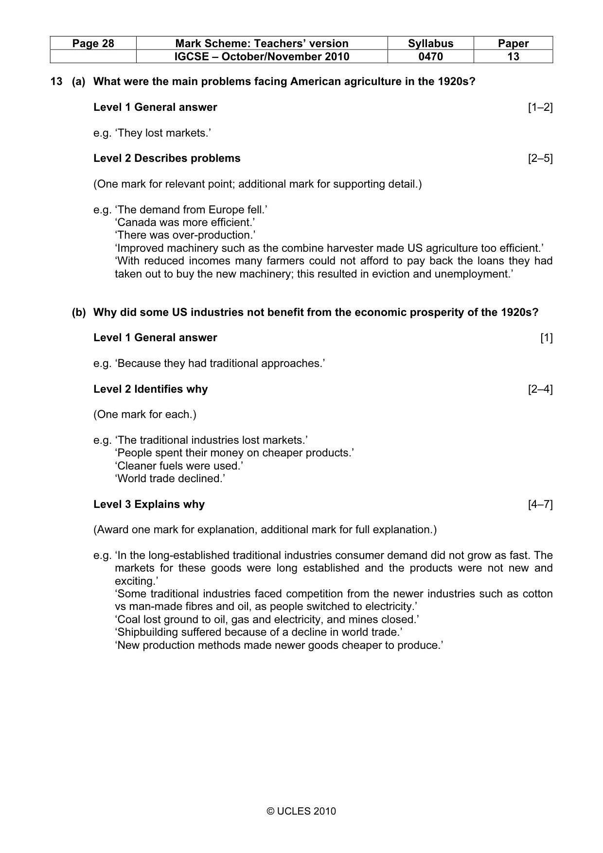 Mark scheme, page 28 of 53