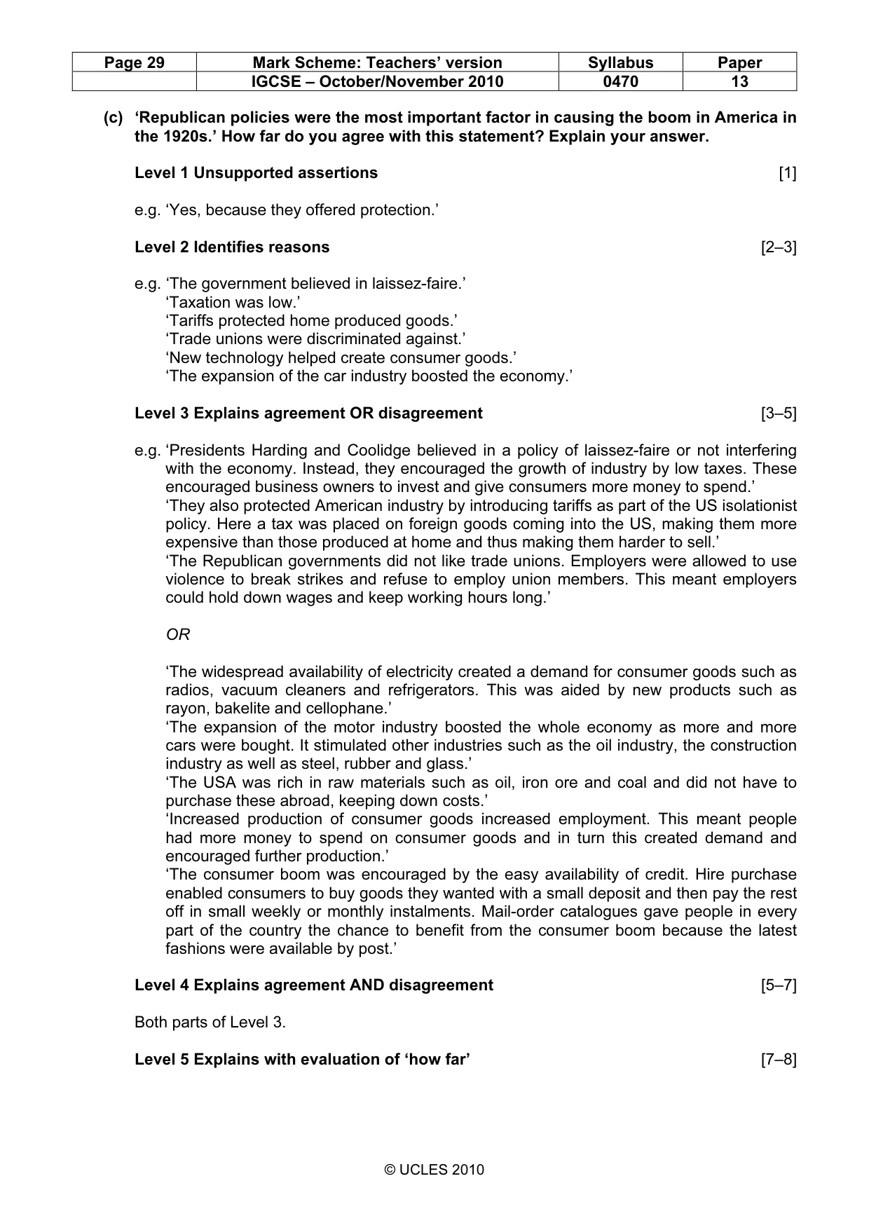 Mark scheme, page 29 of 53