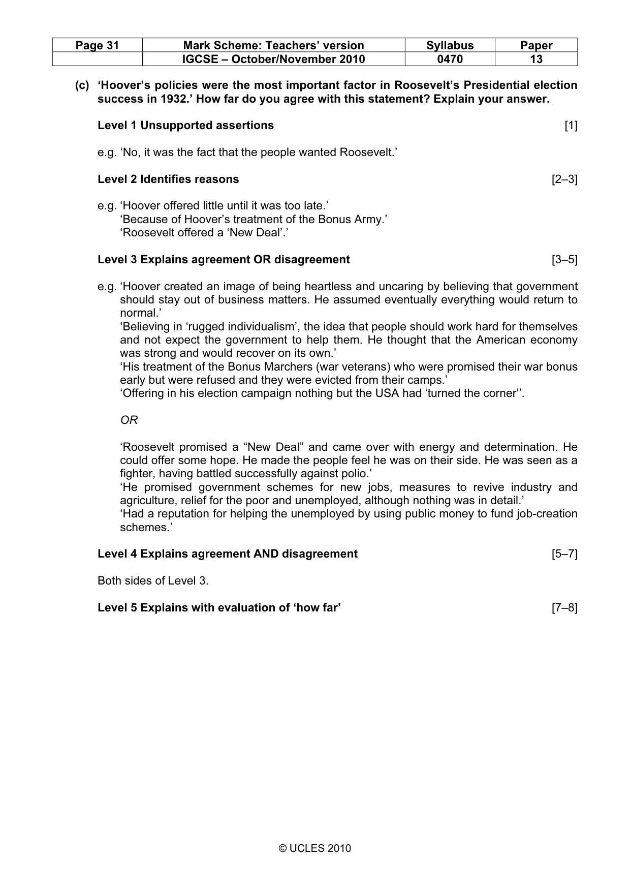 Mark scheme, page 31 of 53