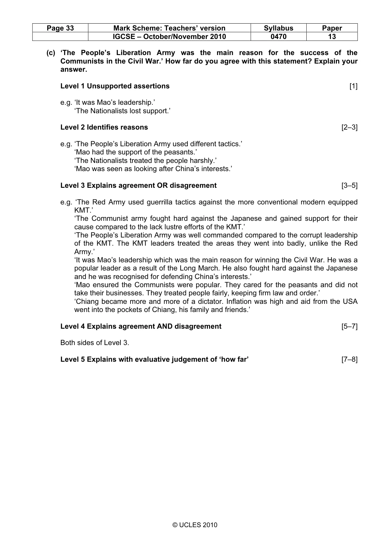 Mark scheme, page 33 of 53