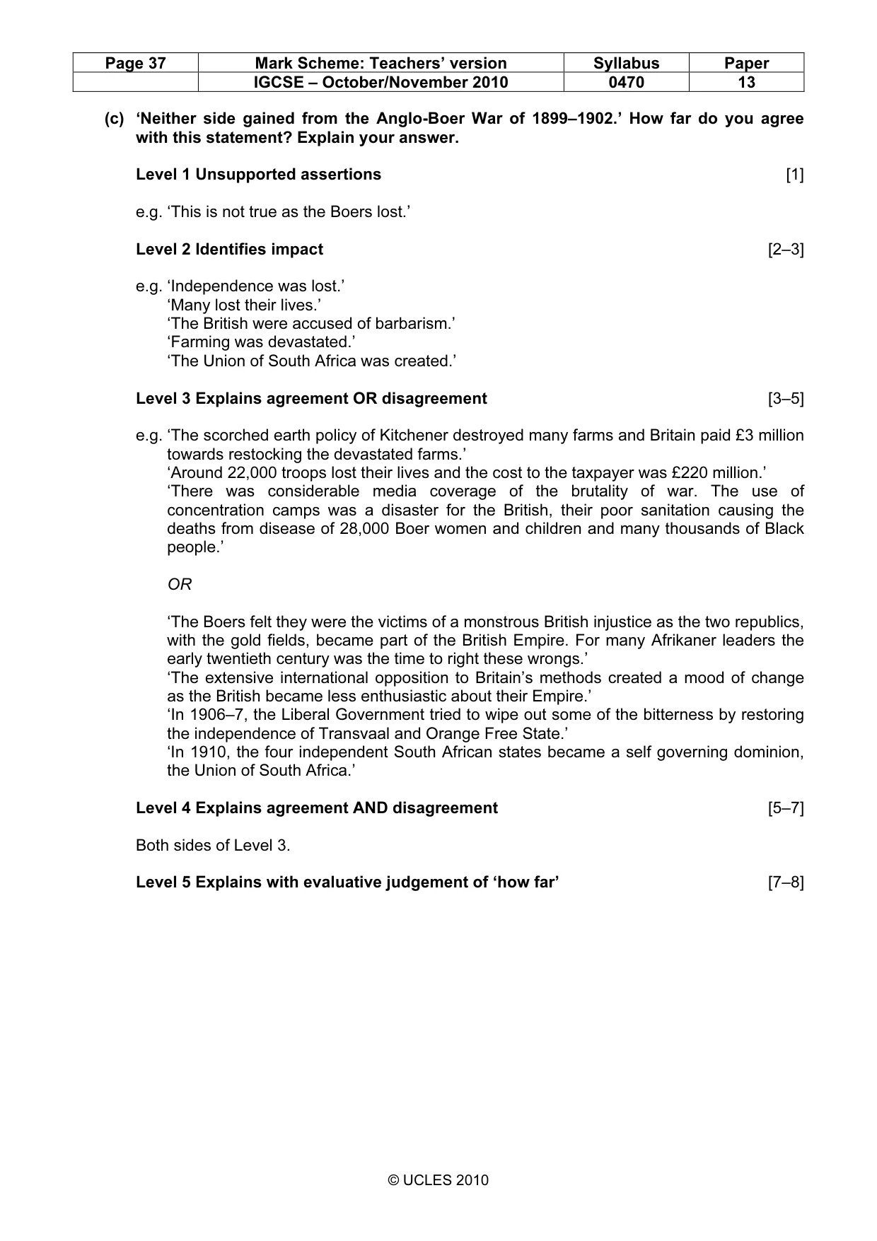 Mark scheme, page 37 of 53