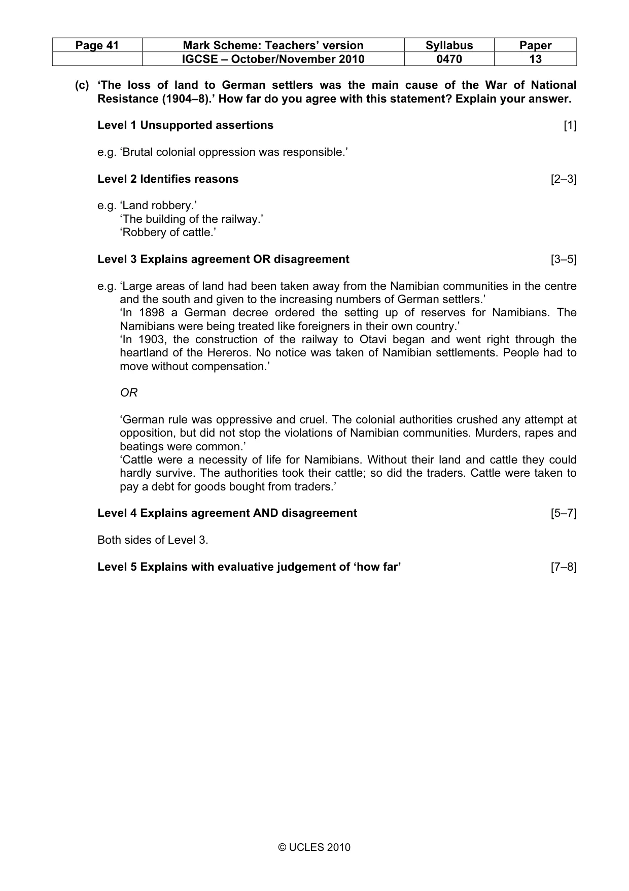 Mark scheme, page 41 of 53