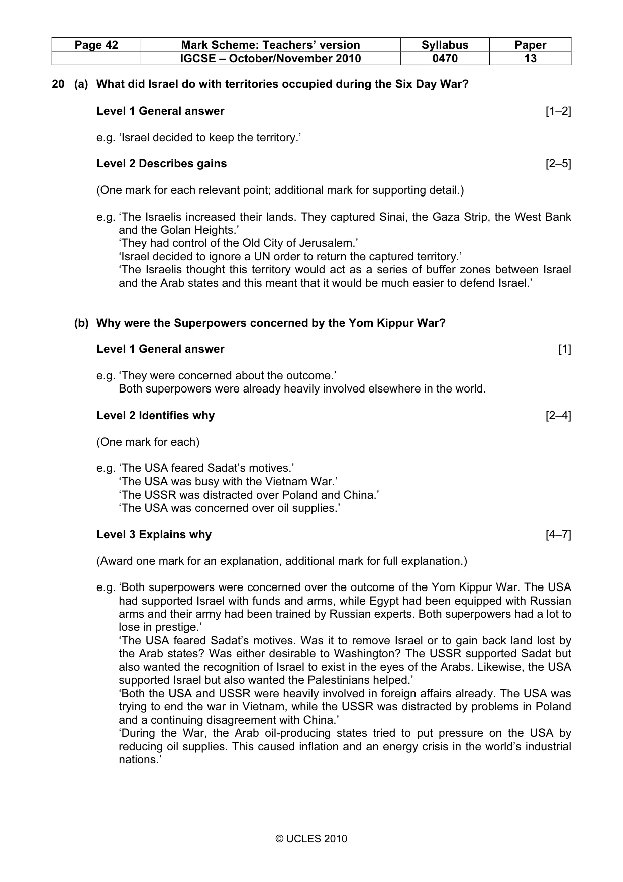 Mark scheme, page 42 of 53