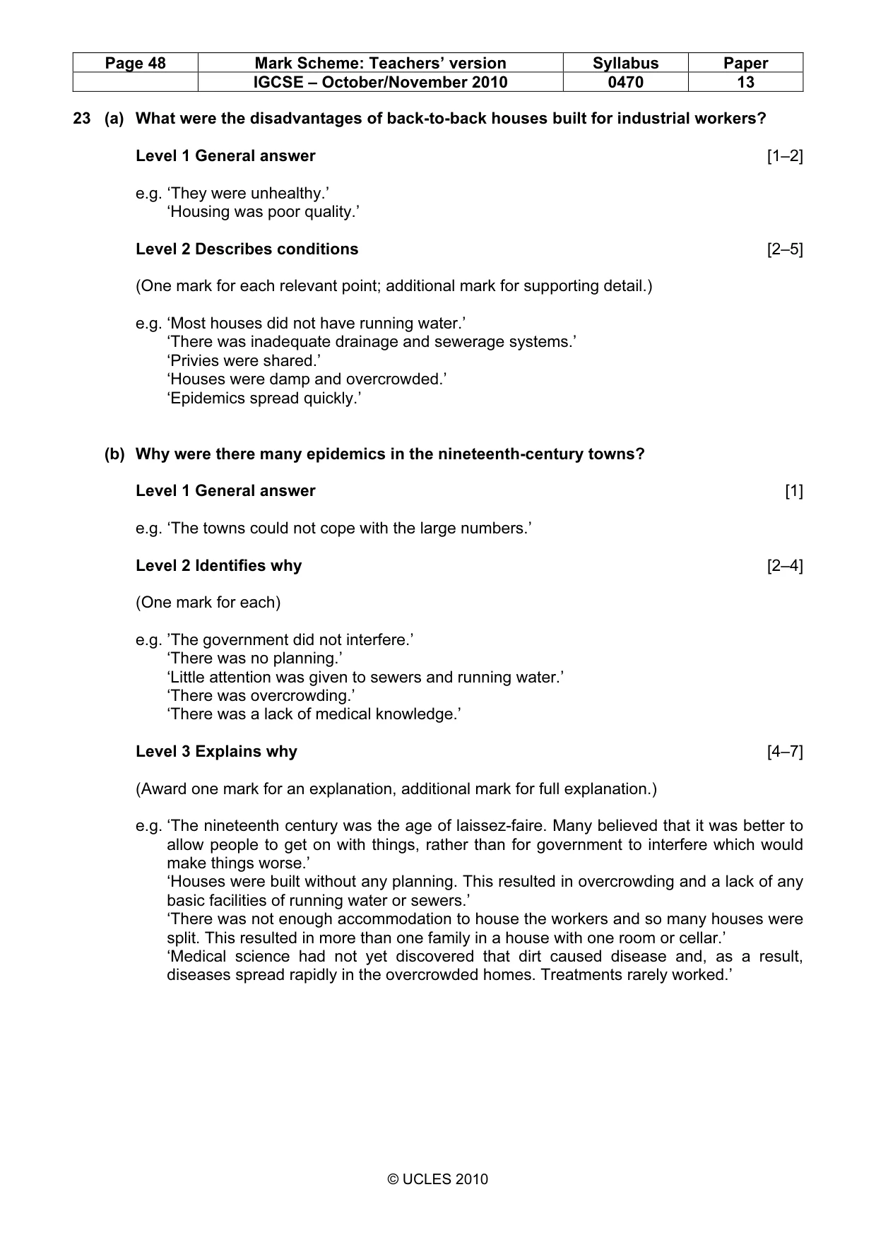 Mark scheme, page 48 of 53