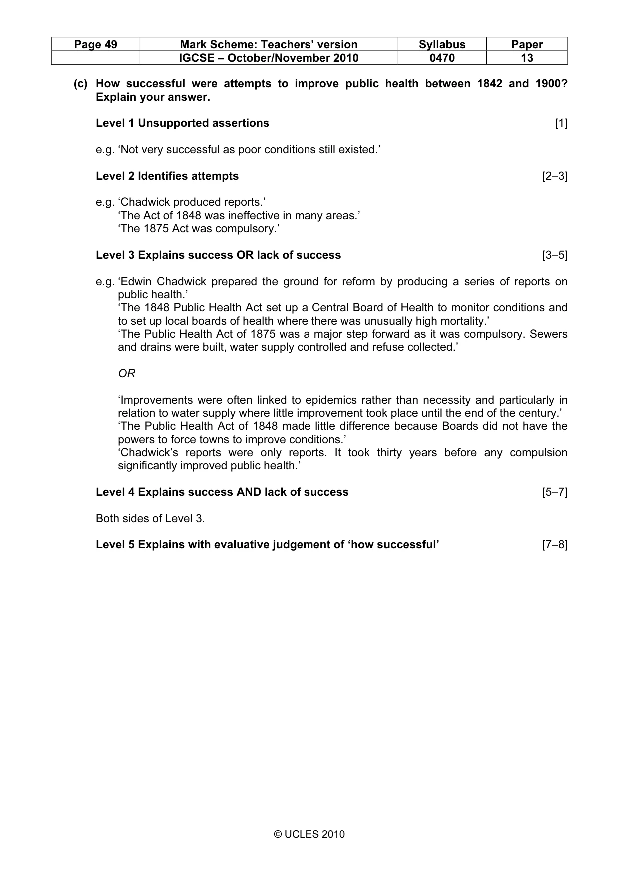 Mark scheme, page 49 of 53