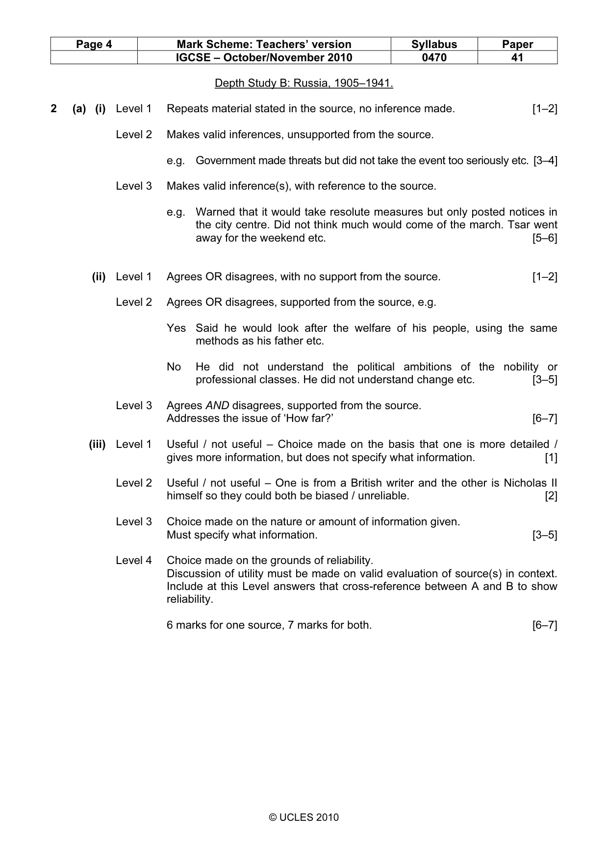 Mark scheme, page 4 of 17