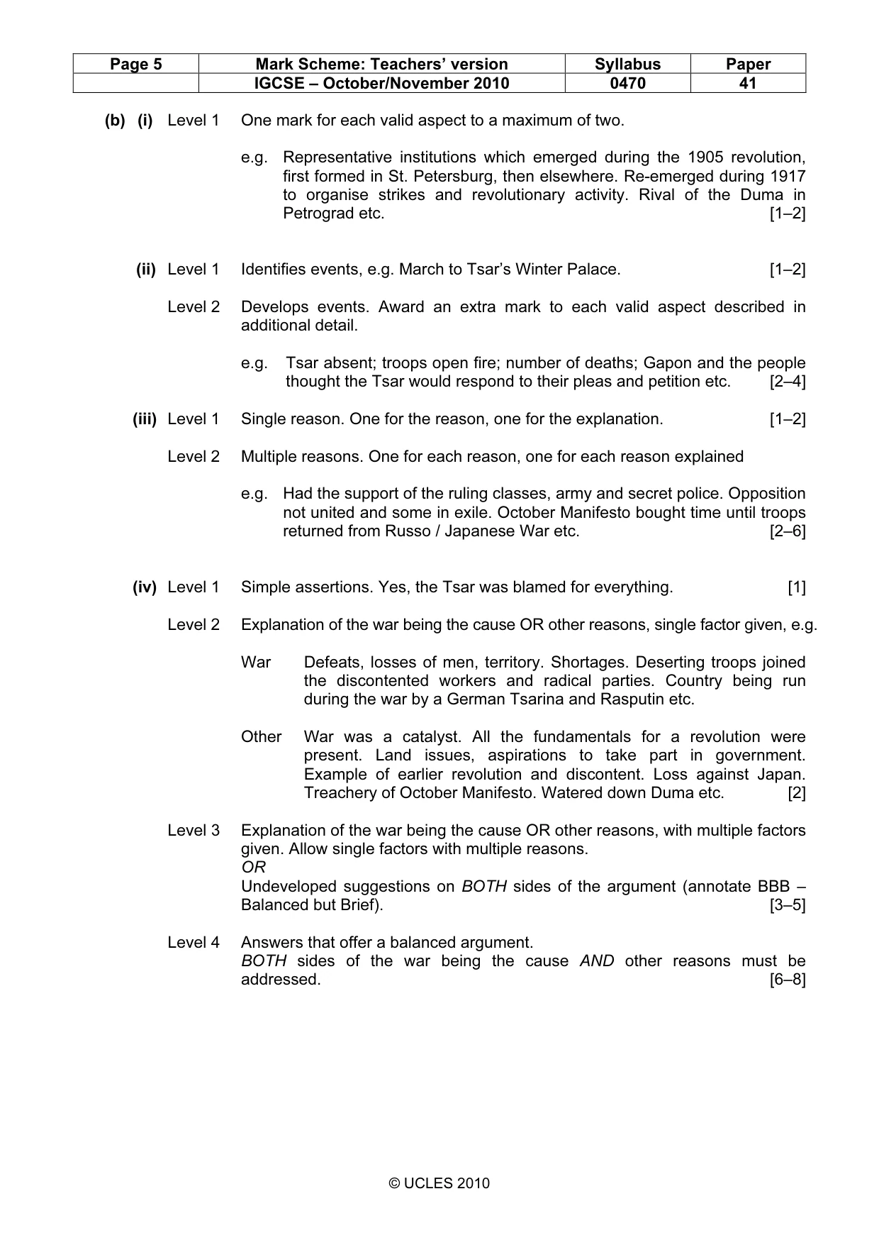 Mark scheme, page 5 of 17
