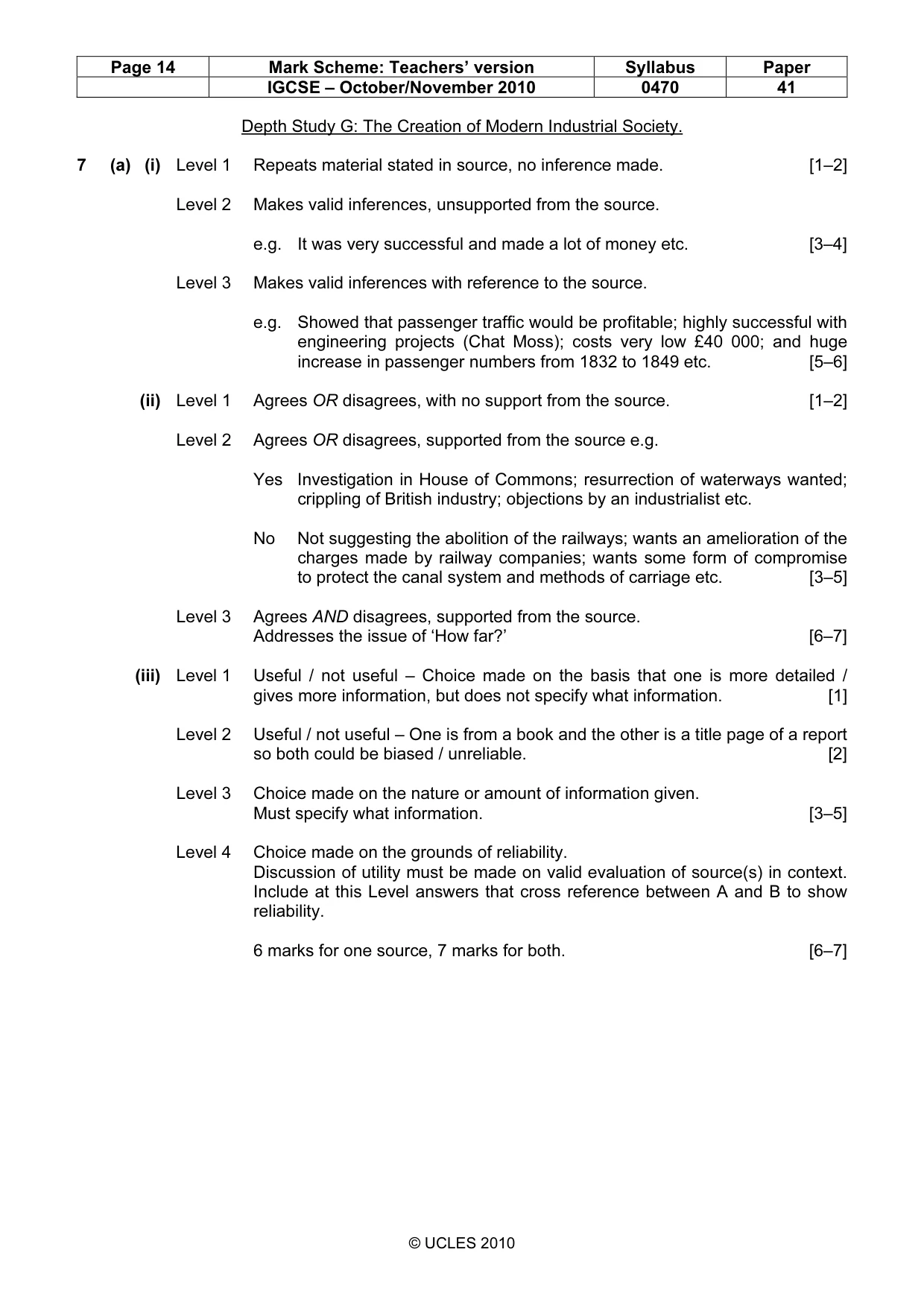 Mark scheme, page 14 of 17