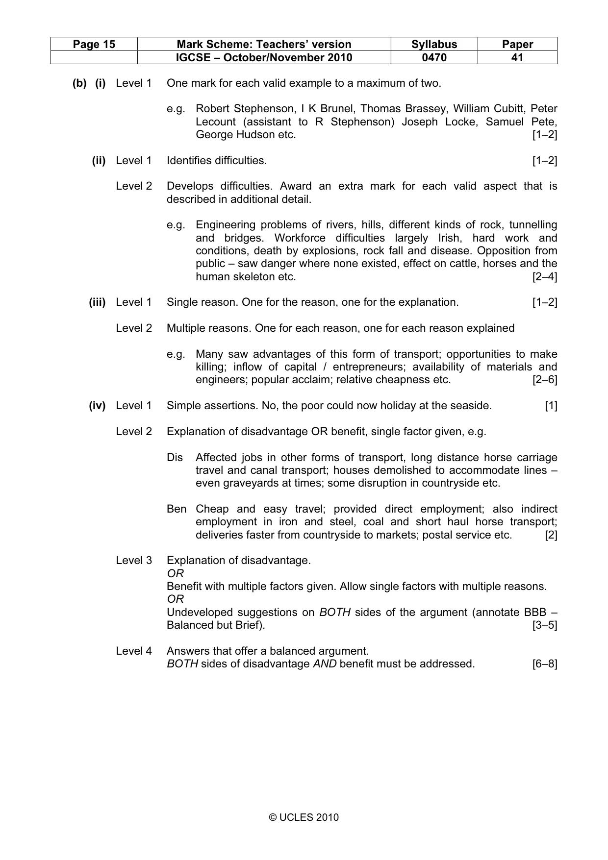 Mark scheme, page 15 of 17