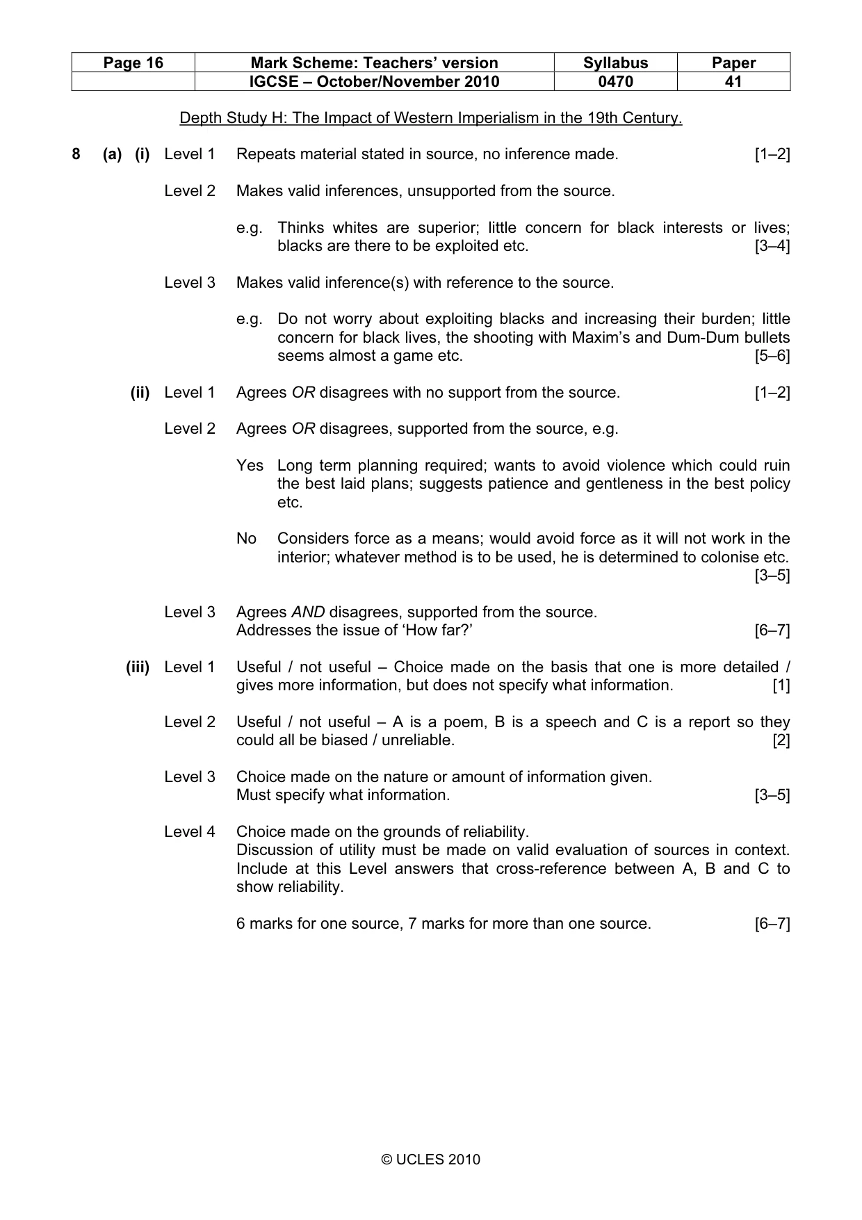 Mark scheme, page 16 of 17