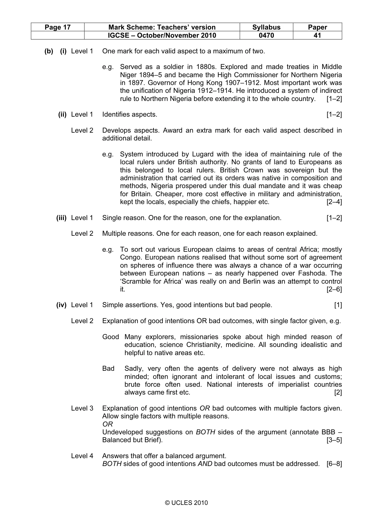 Mark scheme, page 17 of 17