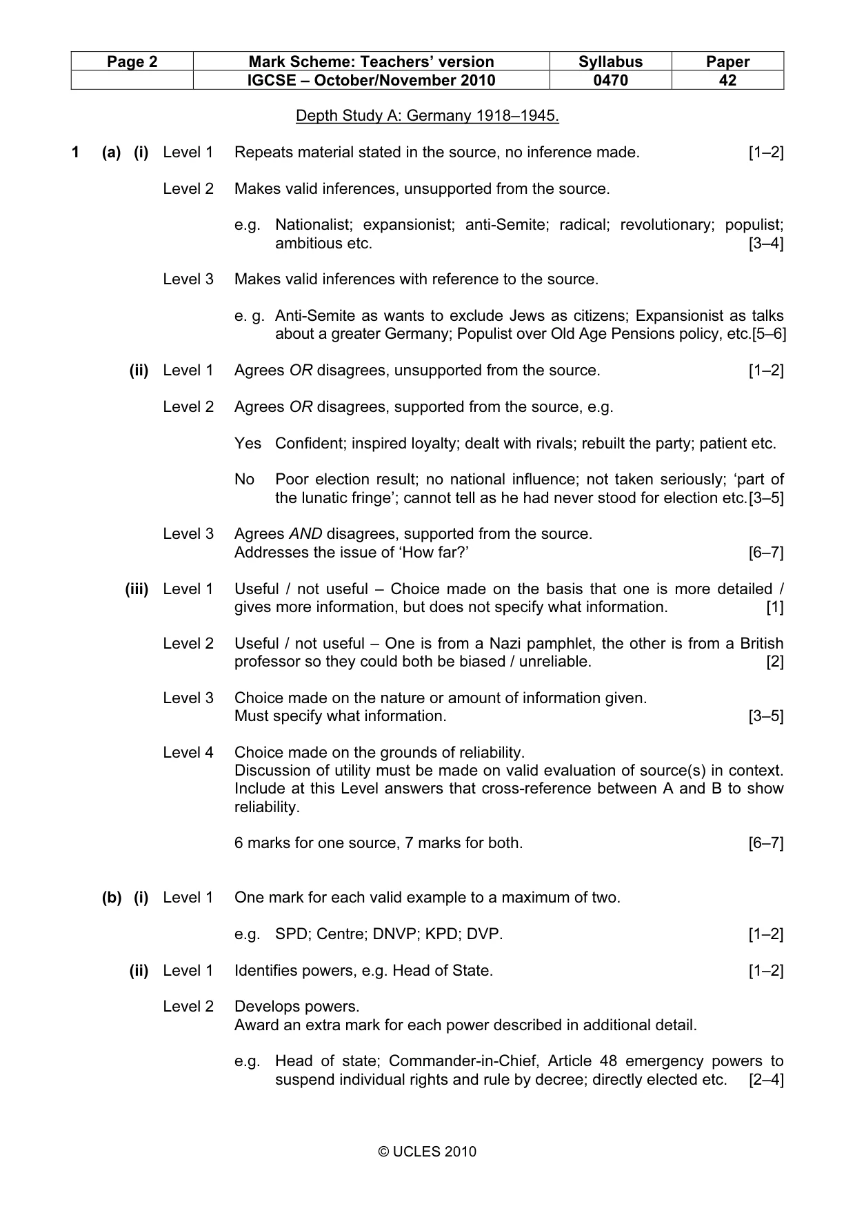 Mark scheme, page 2 of 17