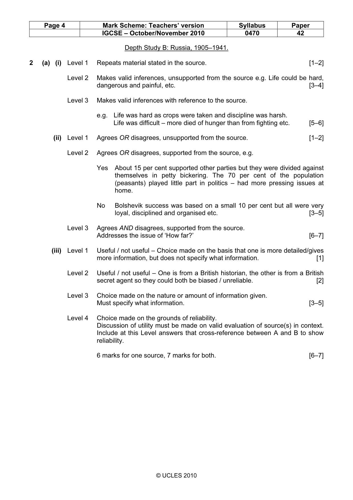 Mark scheme, page 4 of 17