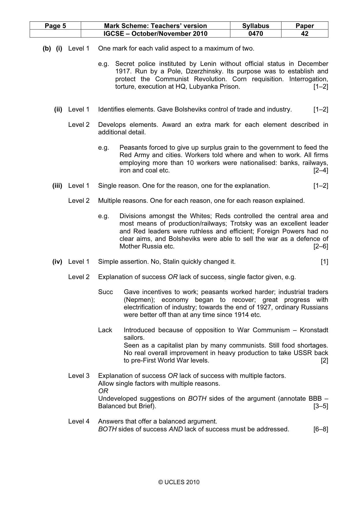 Mark scheme, page 5 of 17
