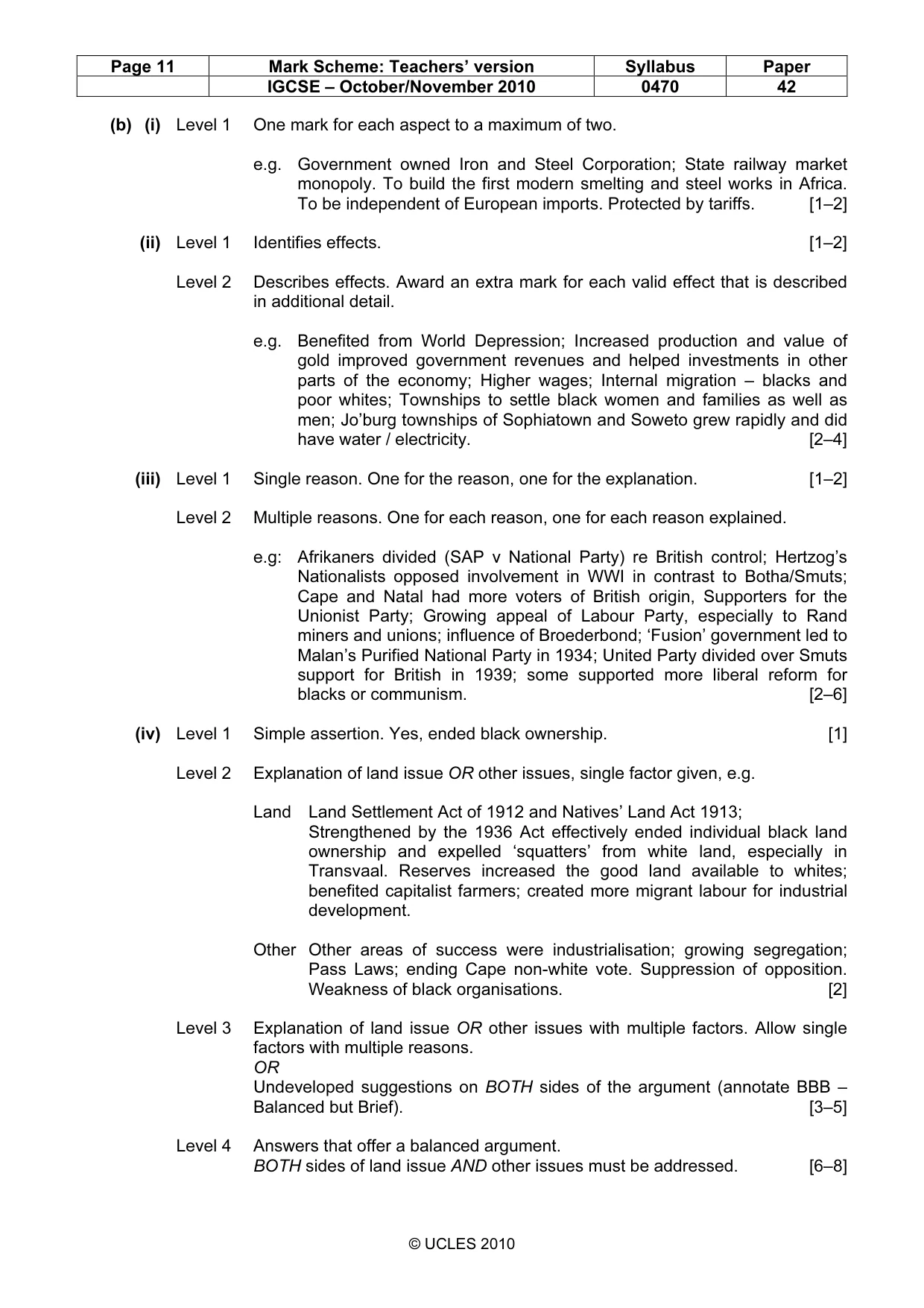 Mark scheme, page 11 of 17