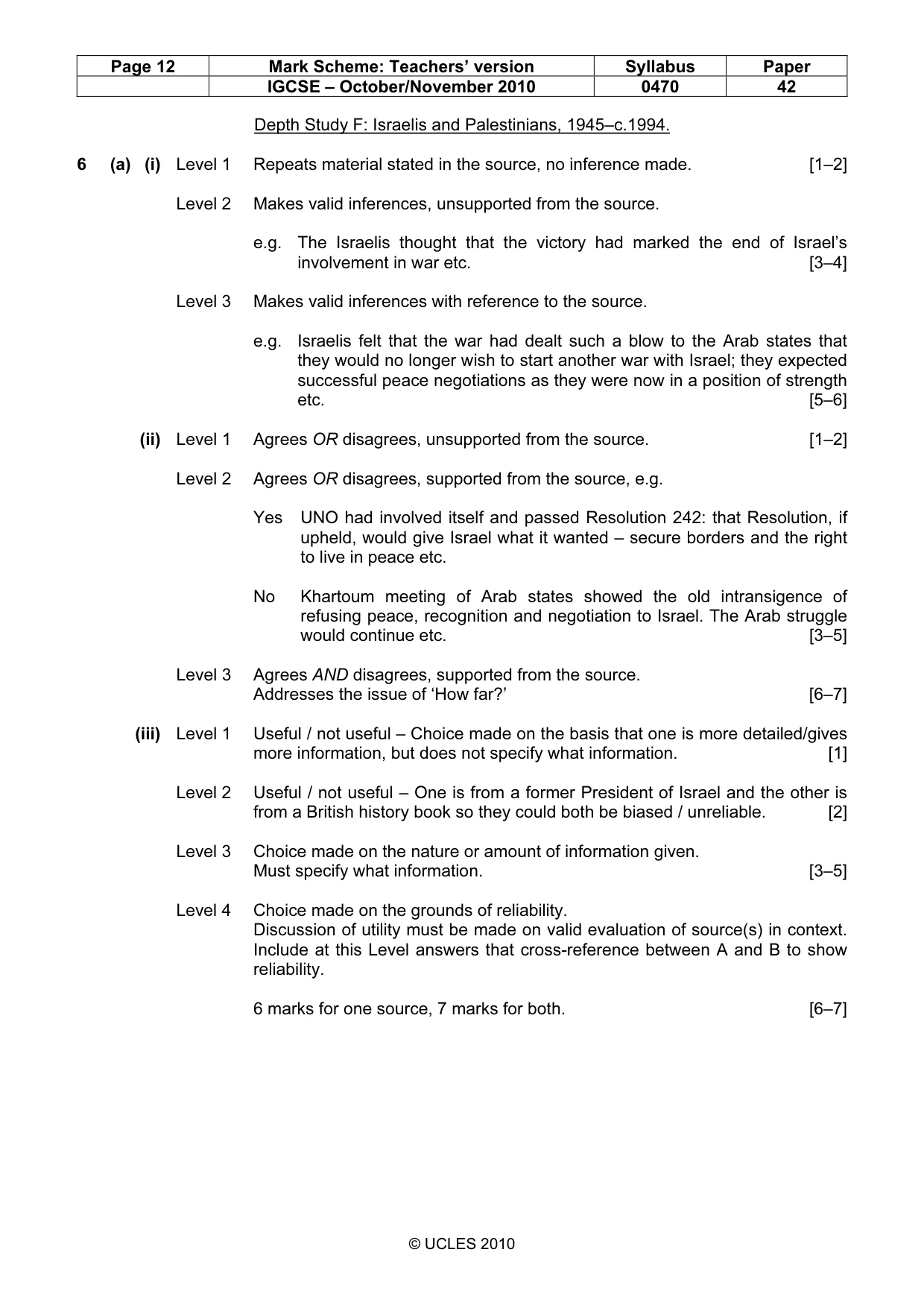 Mark scheme, page 12 of 17