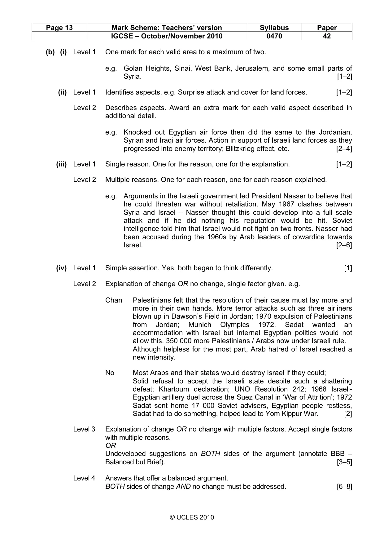 Mark scheme, page 13 of 17