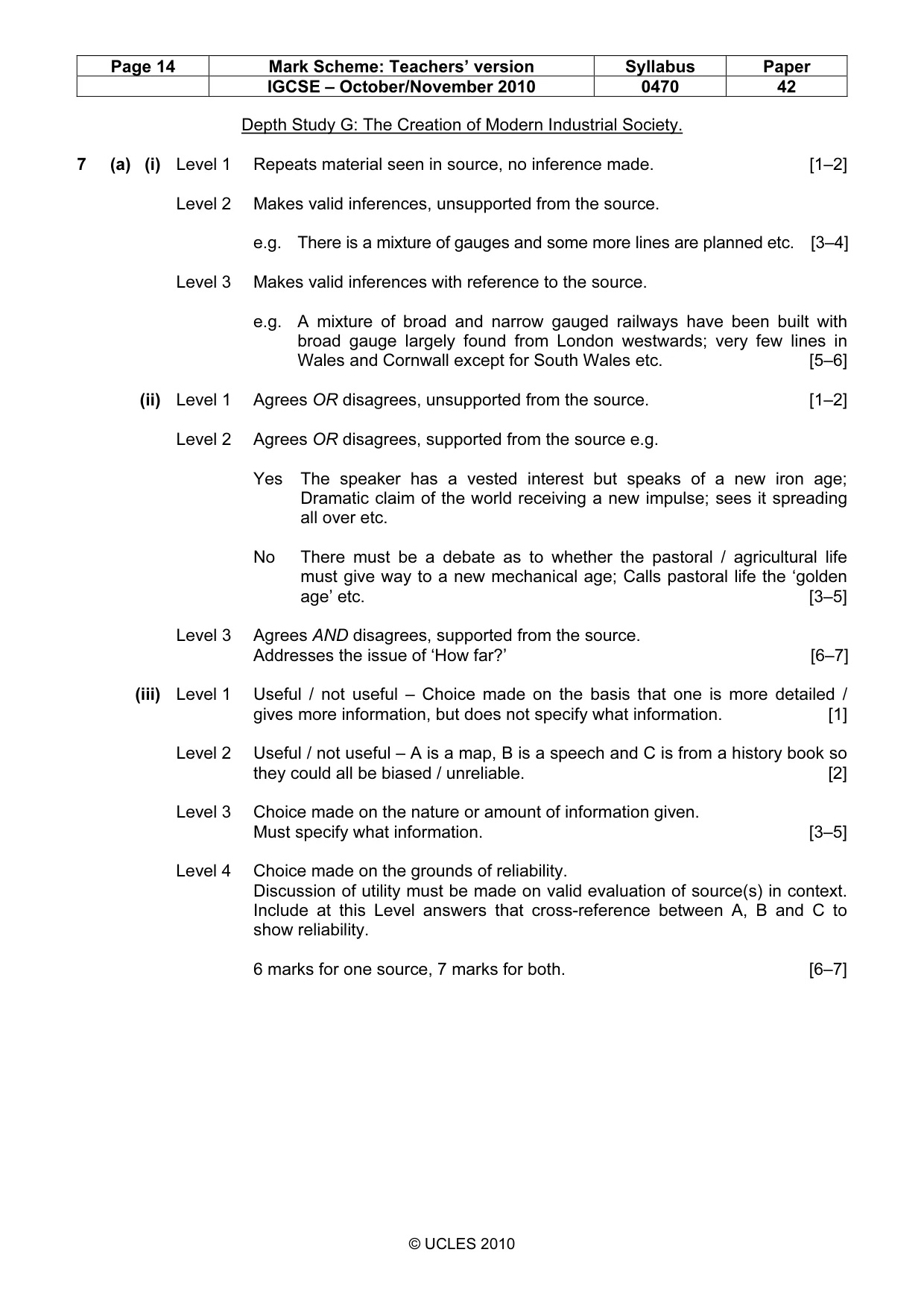 Mark scheme, page 14 of 17