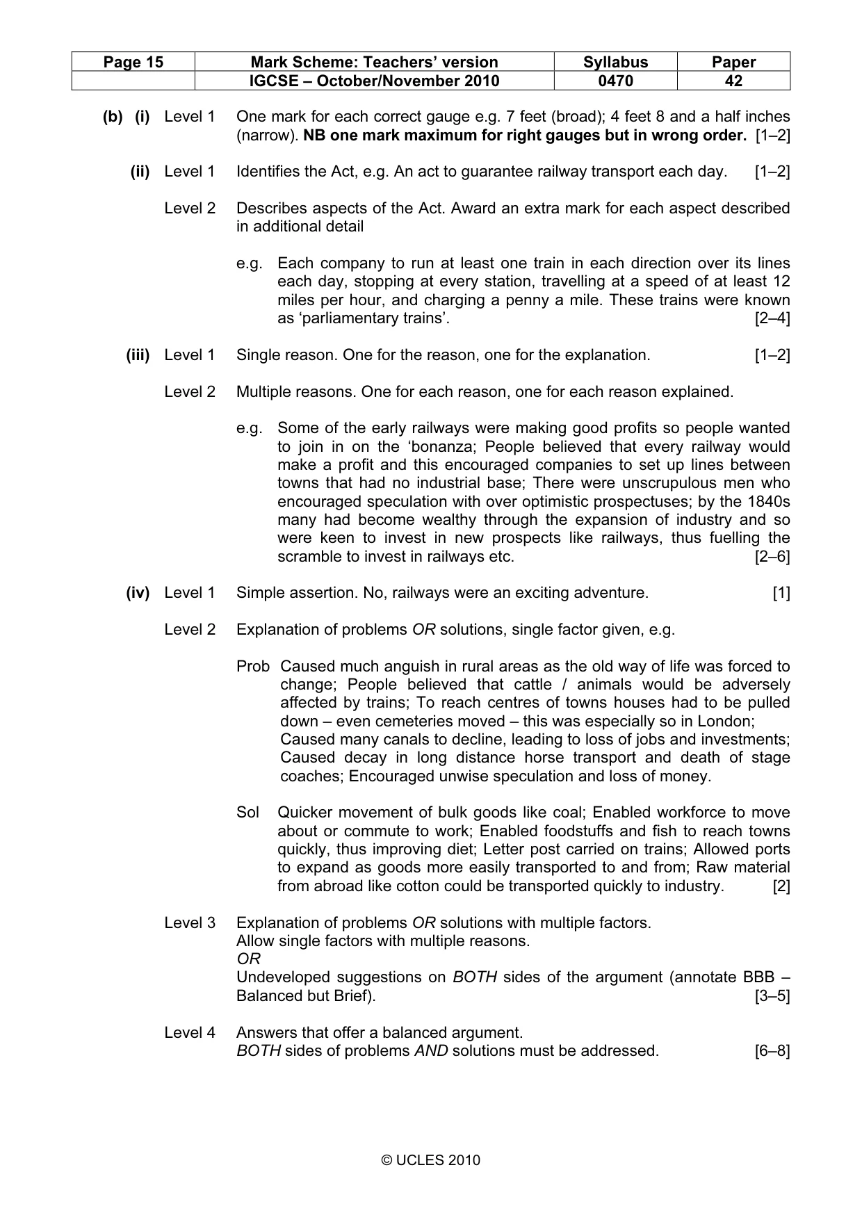 Mark scheme, page 15 of 17