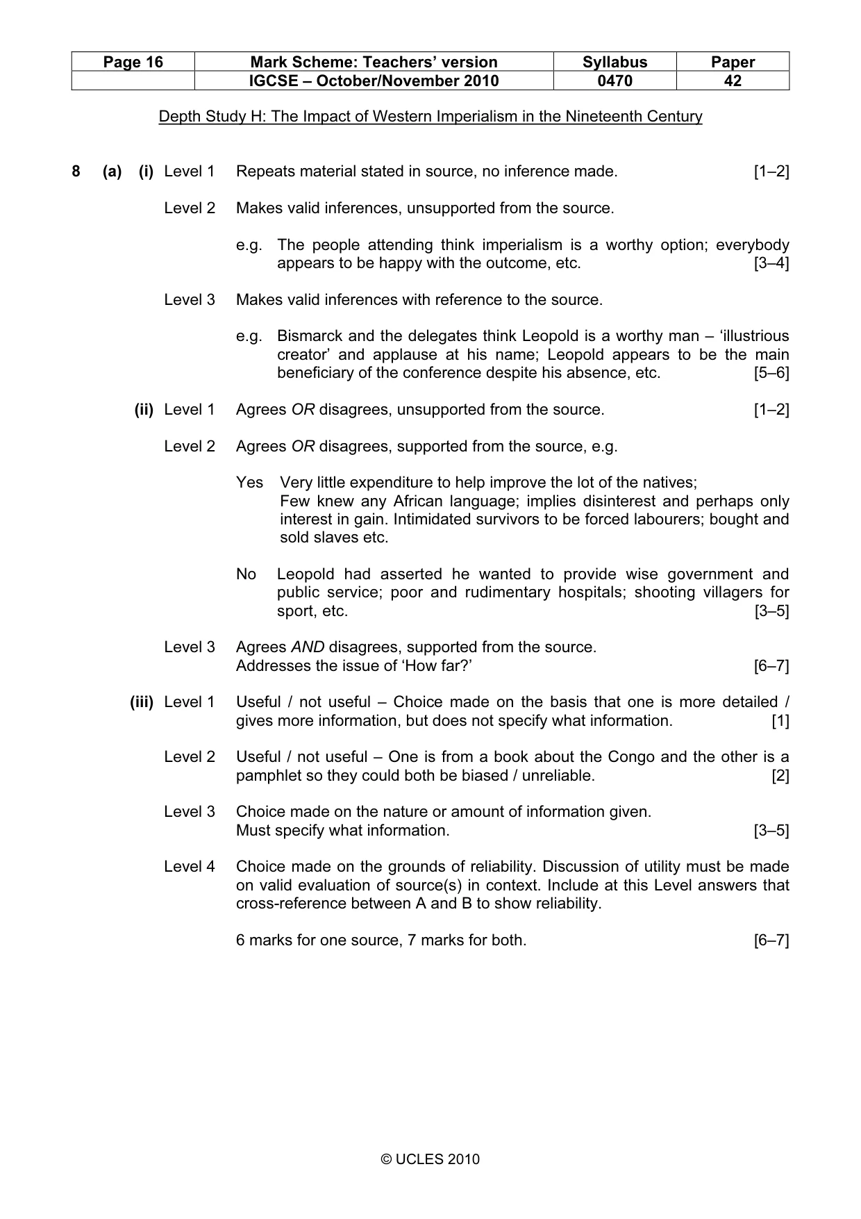 Mark scheme, page 16 of 17