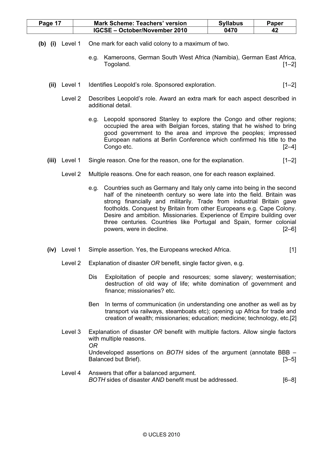 Mark scheme, page 17 of 17