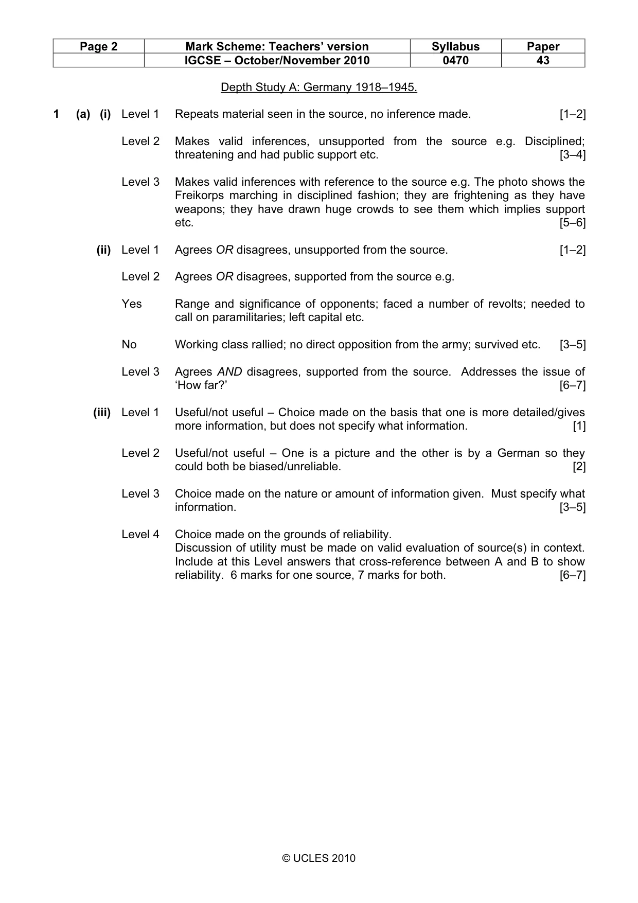 Mark scheme, page 2 of 17