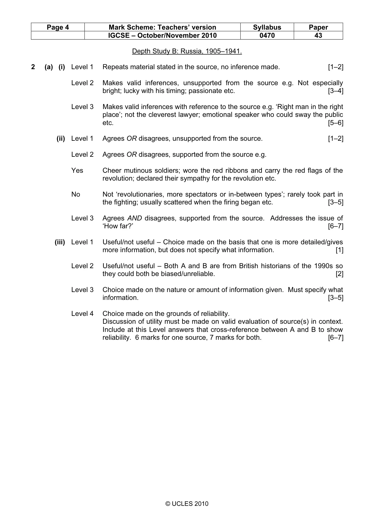 Mark scheme, page 4 of 17