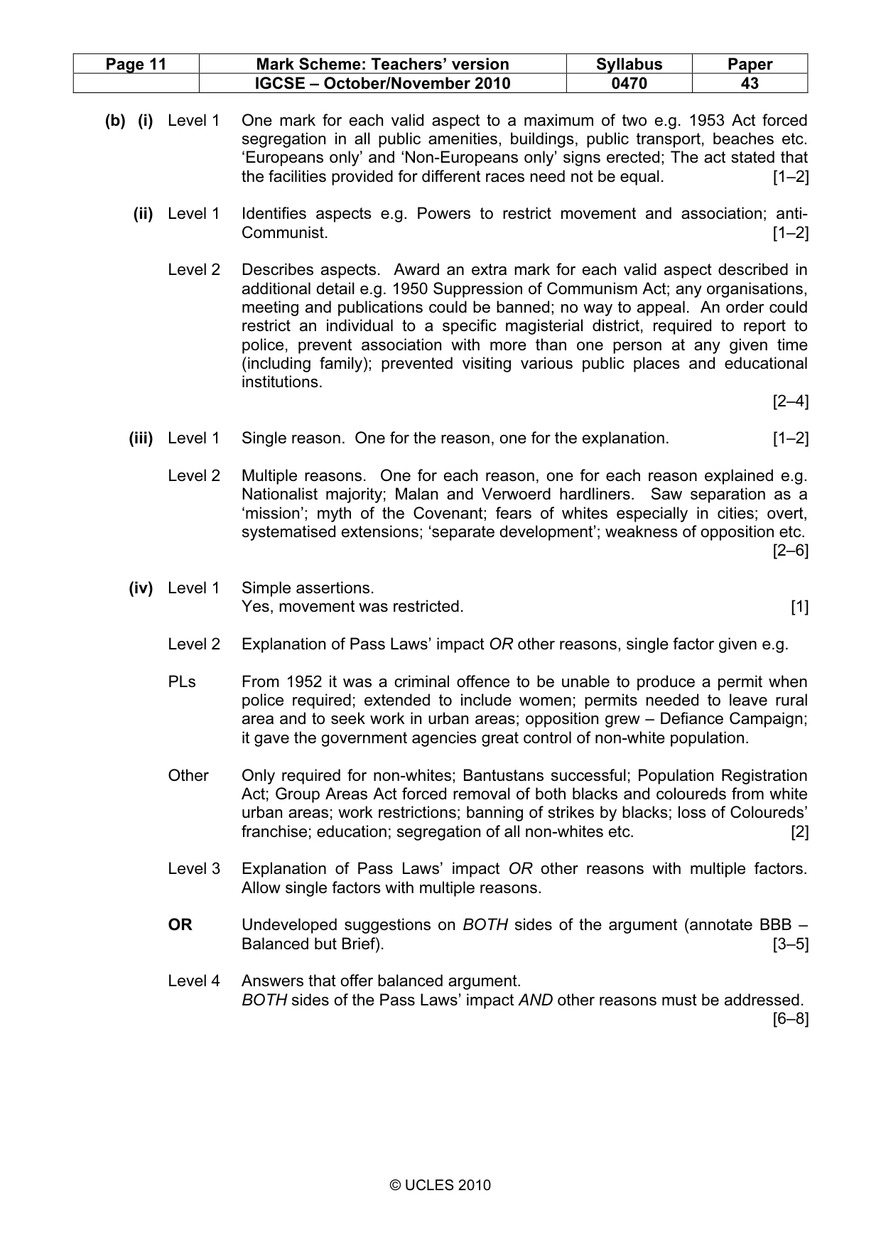 Mark scheme, page 11 of 17